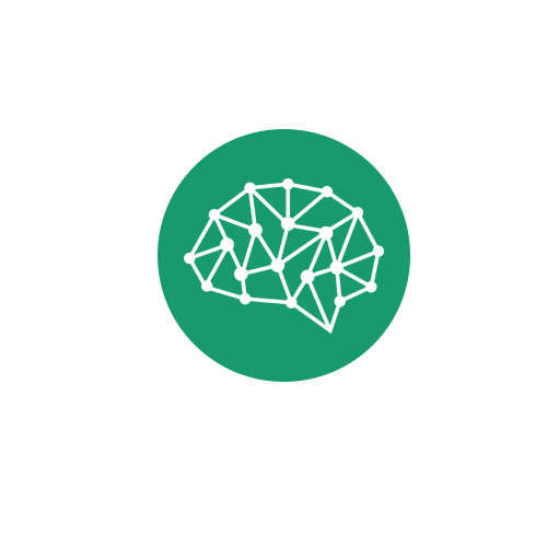 Make it the North brain sticker groen en wit