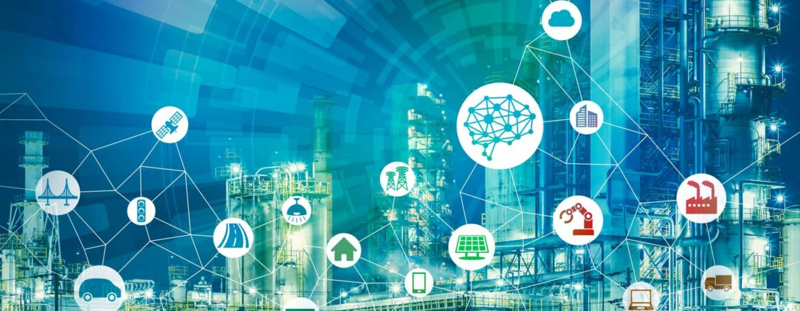 Ai(artificial,Intelligence),And,Smart,Factory.,Abstract,Mixed,Media.